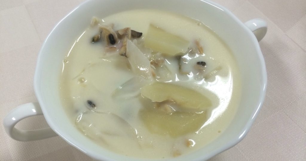 広報誌に掲載されたクラムチャウダー