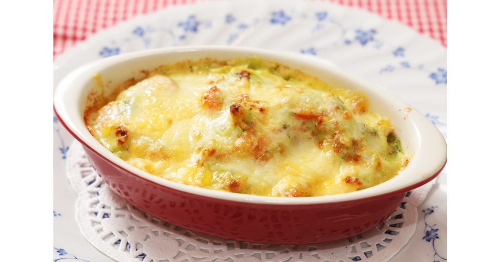 おいしく栄養チャージ 小松菜のミルキーグラタン