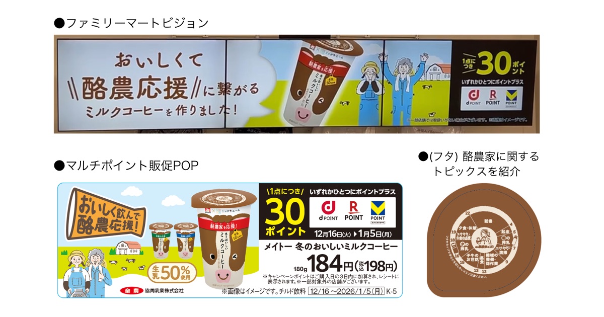 ファミリーマートでの牛乳消費拡大キャンペーン
